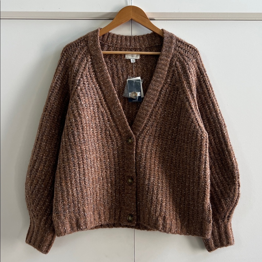 NWT Lucky Brand Brown Knit Sweater